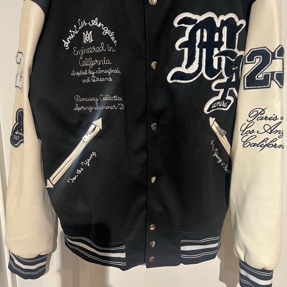 AMIRI OVERSIZED VARSITY JACKET - BLACK - Picture 2 of 5